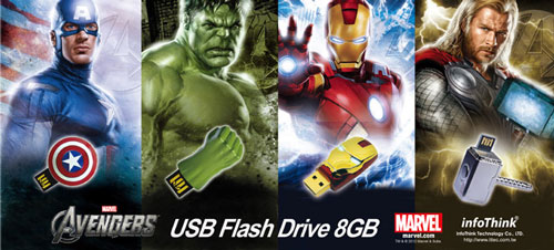 InfoThink《复仇者联盟》造型随身碟8GB珍藏版