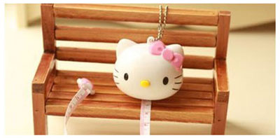 创意设计：实用的 Hello Kitty 卡通迷你卷尺